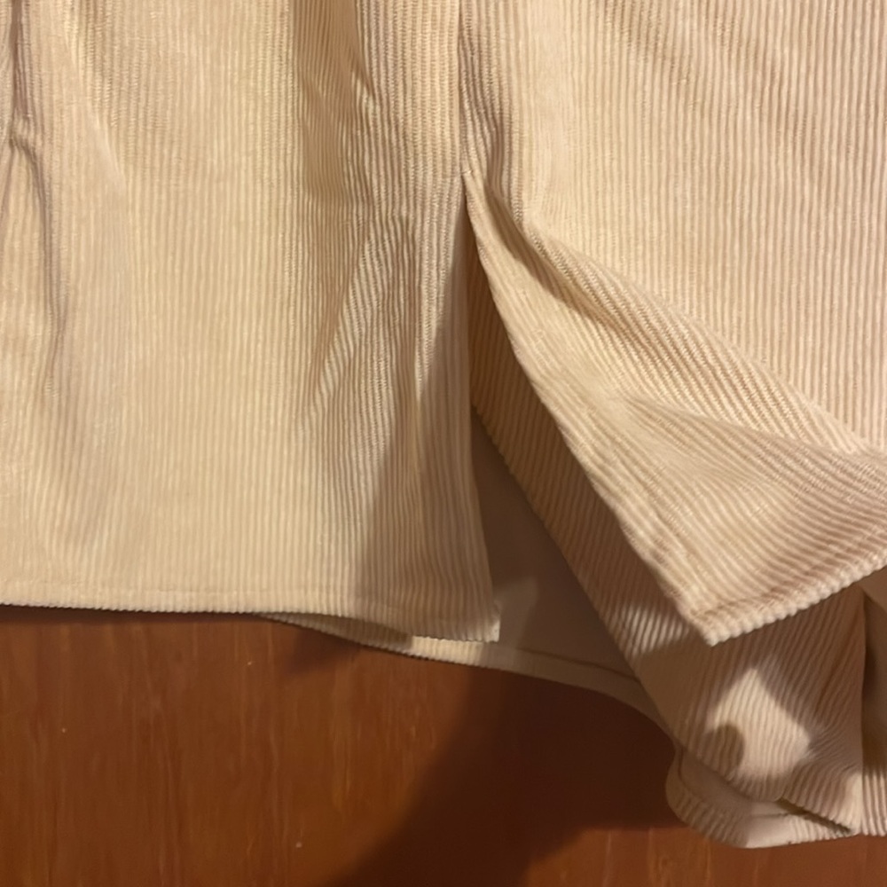 •CIDER•NWT YELLOW HIGH WAISTED SPLIT FRONT CURVY PLUS CORDUROY SKORT SIZE 0XL - Picture 7 of 13